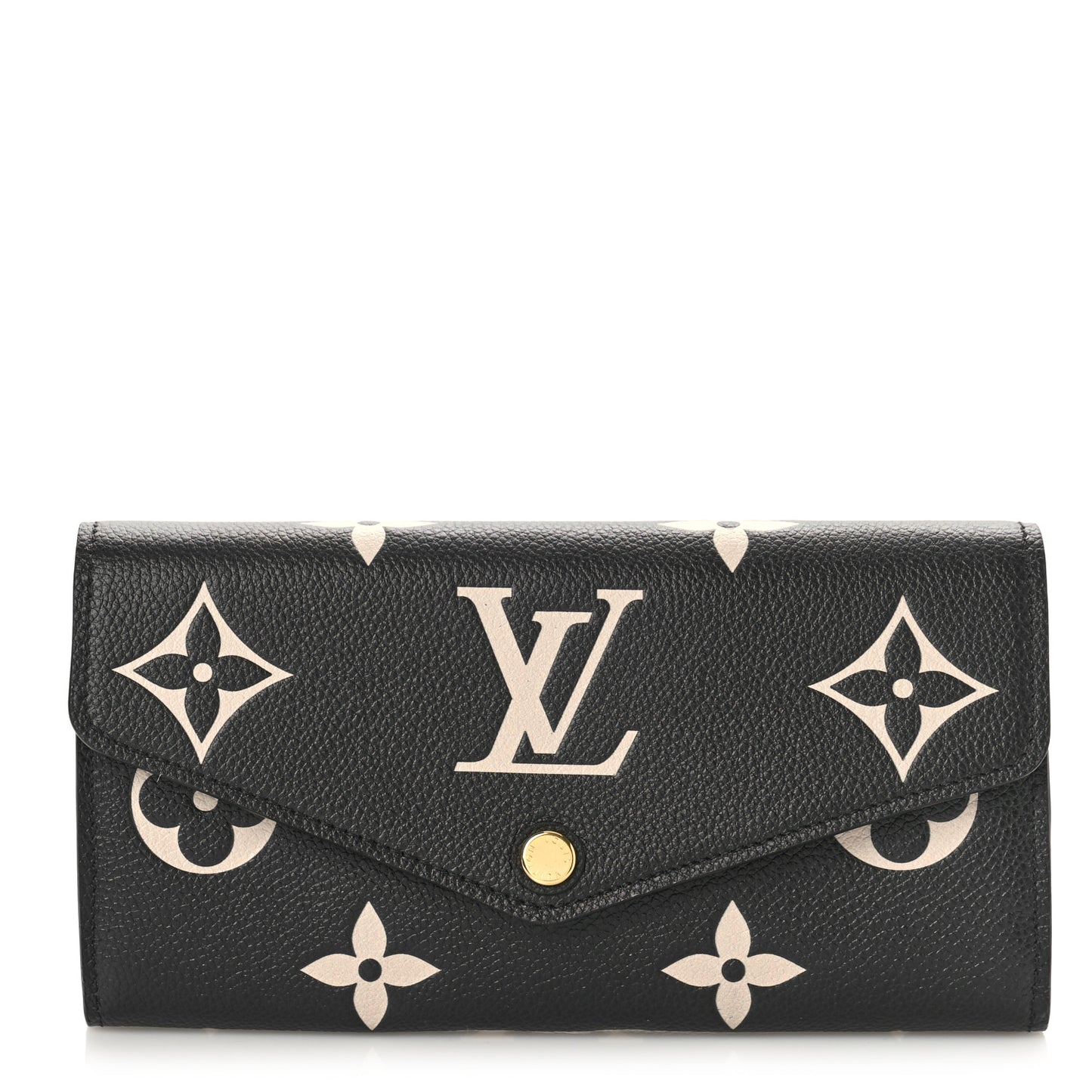 Monogram Empreinte Giant Sarah Wallet Black Beige