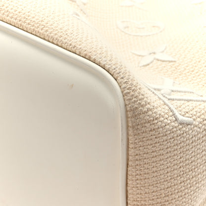 Louis Vuitton Cotton Monogram Embroidered Neonoe MM Beige White 8 of 12