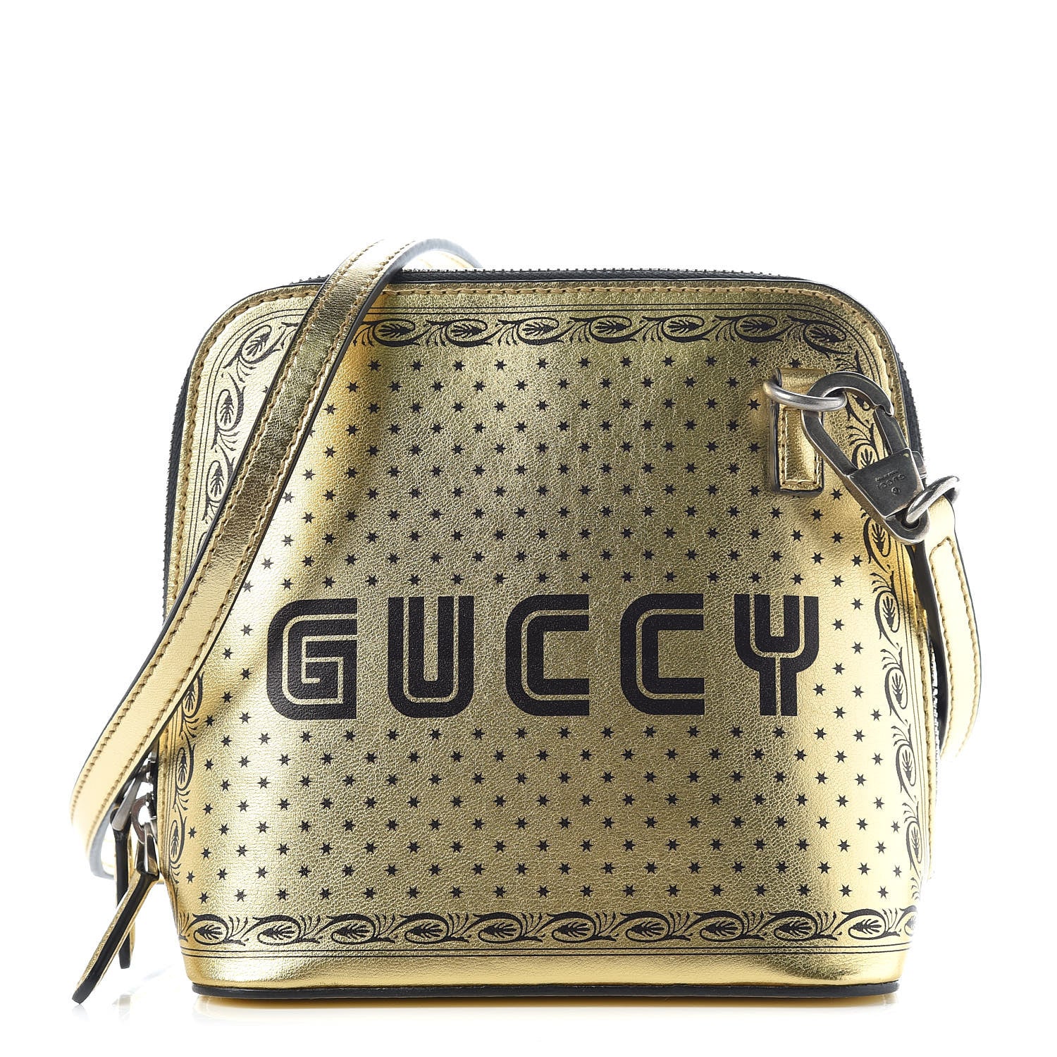 Gucci X SEGA Calfskin GUCCY Stars Mini Dome Shoulder Bag Gold 1 of 10