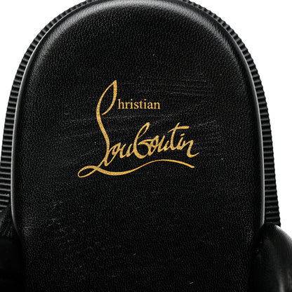 Christian Louboutin Calfskin Braided Just Brio Slide Sandals 39.5 Black 7 of 8