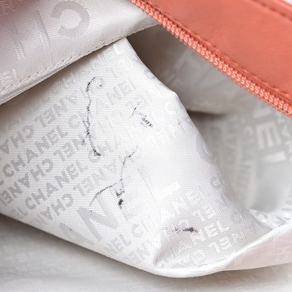 Chanel Lambskin Stitched Medium Ultimate Soft Tote Coral 14 of 14
