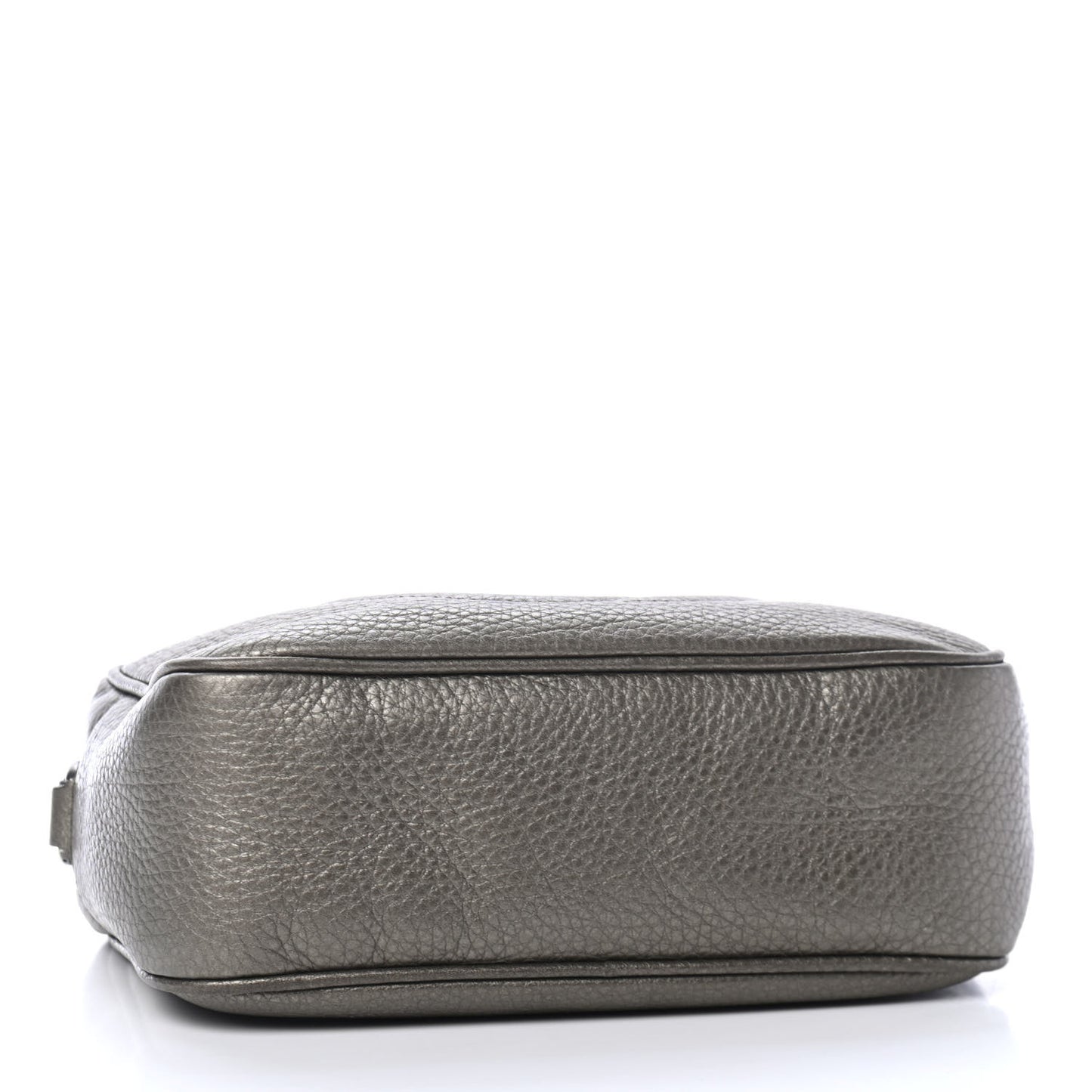 Metallic Pebbled Calfskin Small Soho Disco Bag Sasso