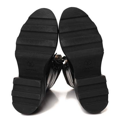 Louis Vuitton Calfskin Monogram Nylon LV Beaubourg Ankle Boots 40.5 Black 6 of 8