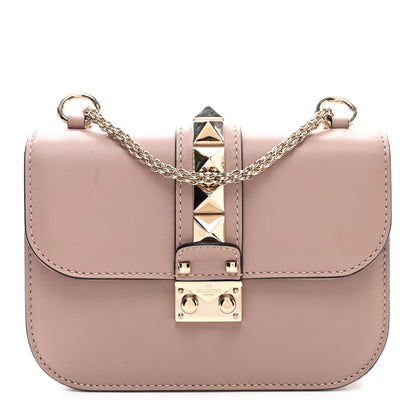 Valentino Garavani Vitello Small Glam Lock Rockstud Flap Poudre 1 of 10