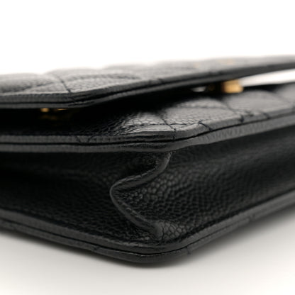 Chanel Caviar Quilted Wallet on Chain WOC Black 9 of 12