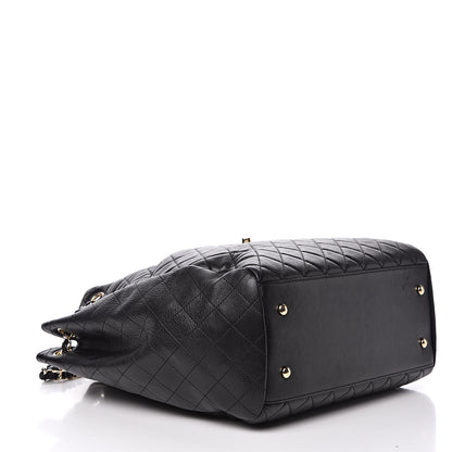 Chanel Lambskin Quilted Large Drawstring Bag Black 4 of 11