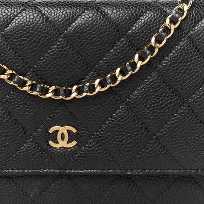Chanel Caviar Quilted Wallet on Chain WOC Black 9 of 12