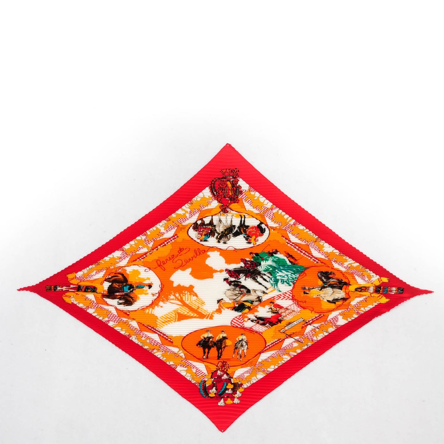 Silk Plisse Feria de Sevilla Scarf 90