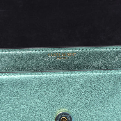 Saint Laurent Metallic Calfskin Small Monogram Sunset Chlorophille 7 of 12