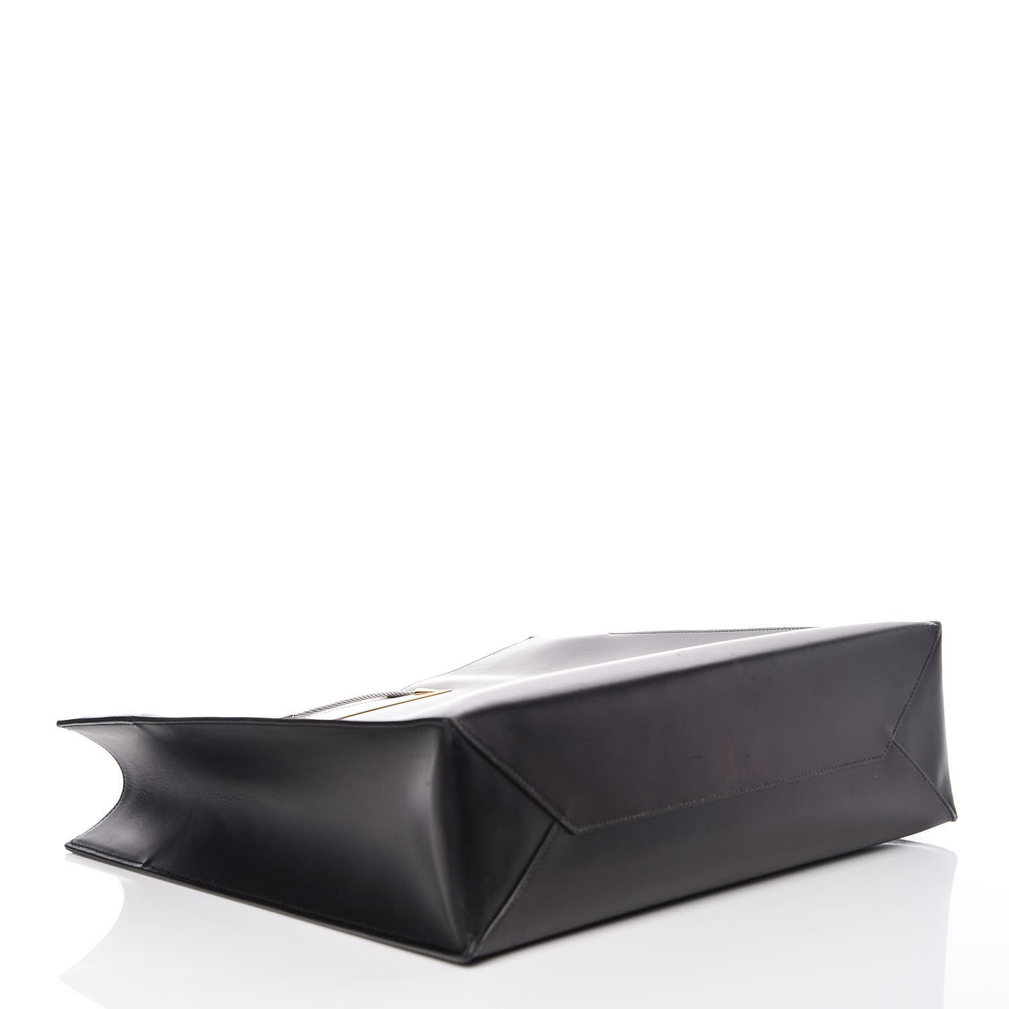 Soft Calfskin Medium Cable Shopper Tote Black