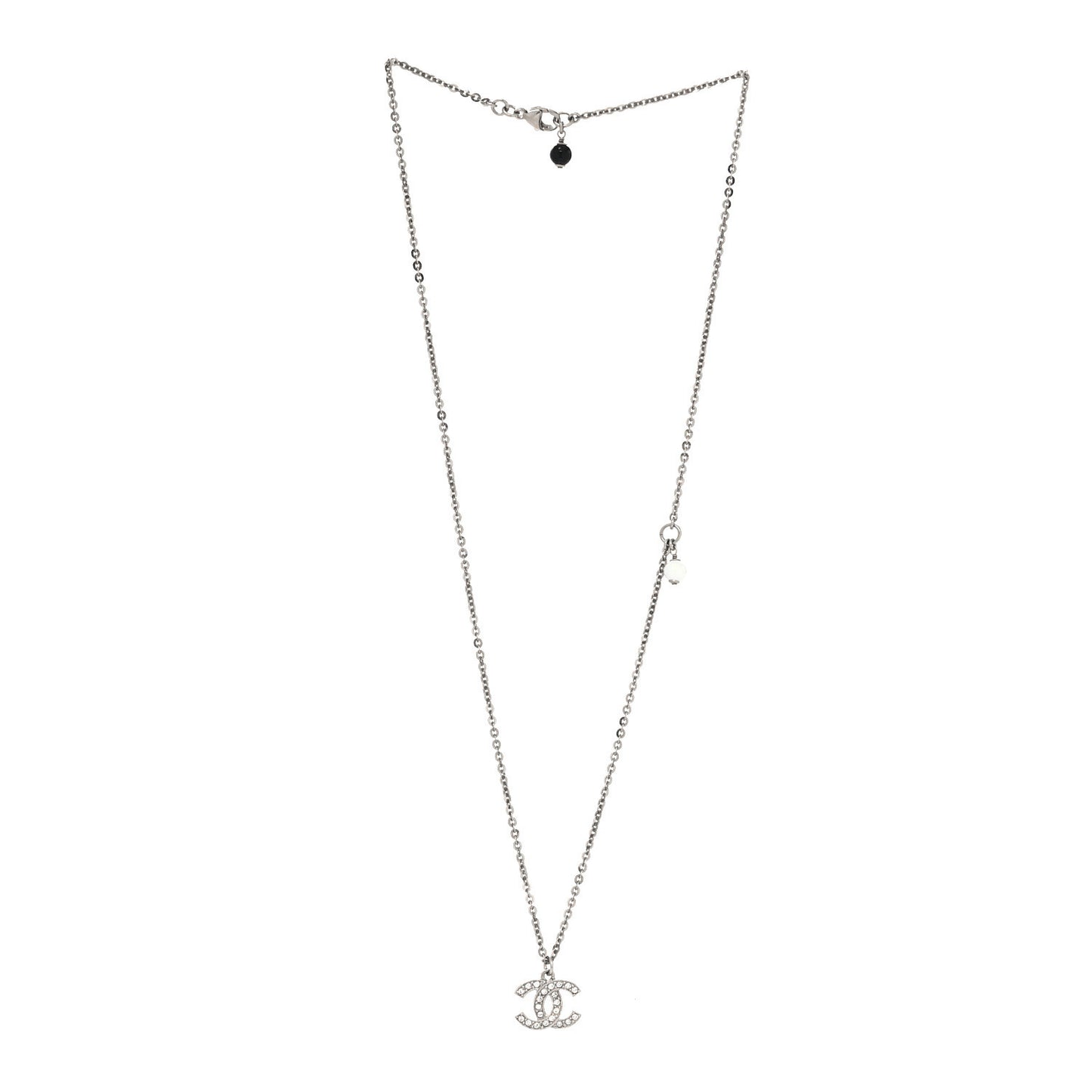 Crystal Timeless CC Necklace Silver