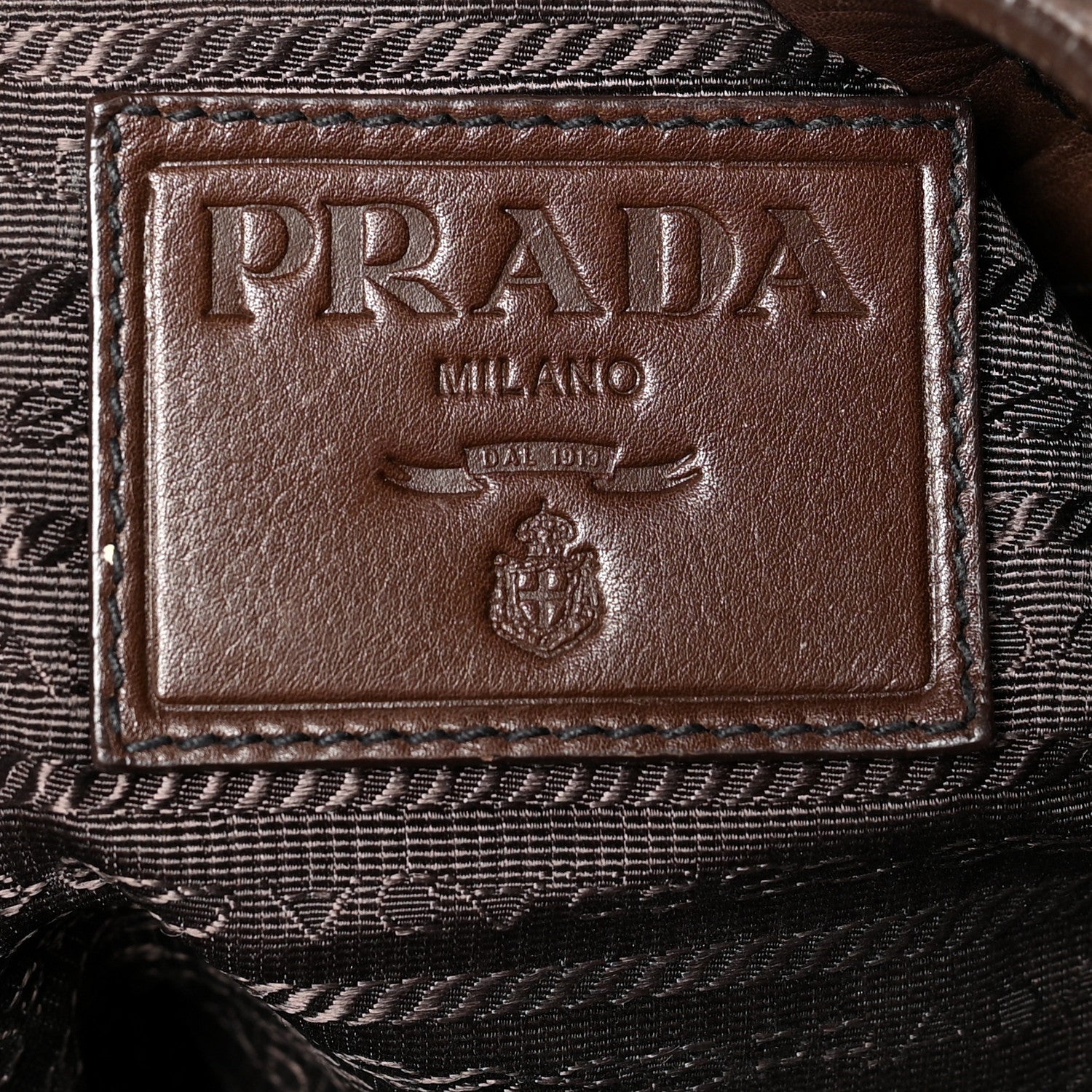 Prada Cervo Belted Hobo Brown 6 of 14