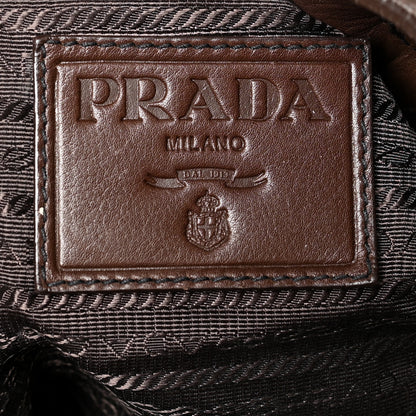 Prada Cervo Belted Hobo Brown 6 of 14