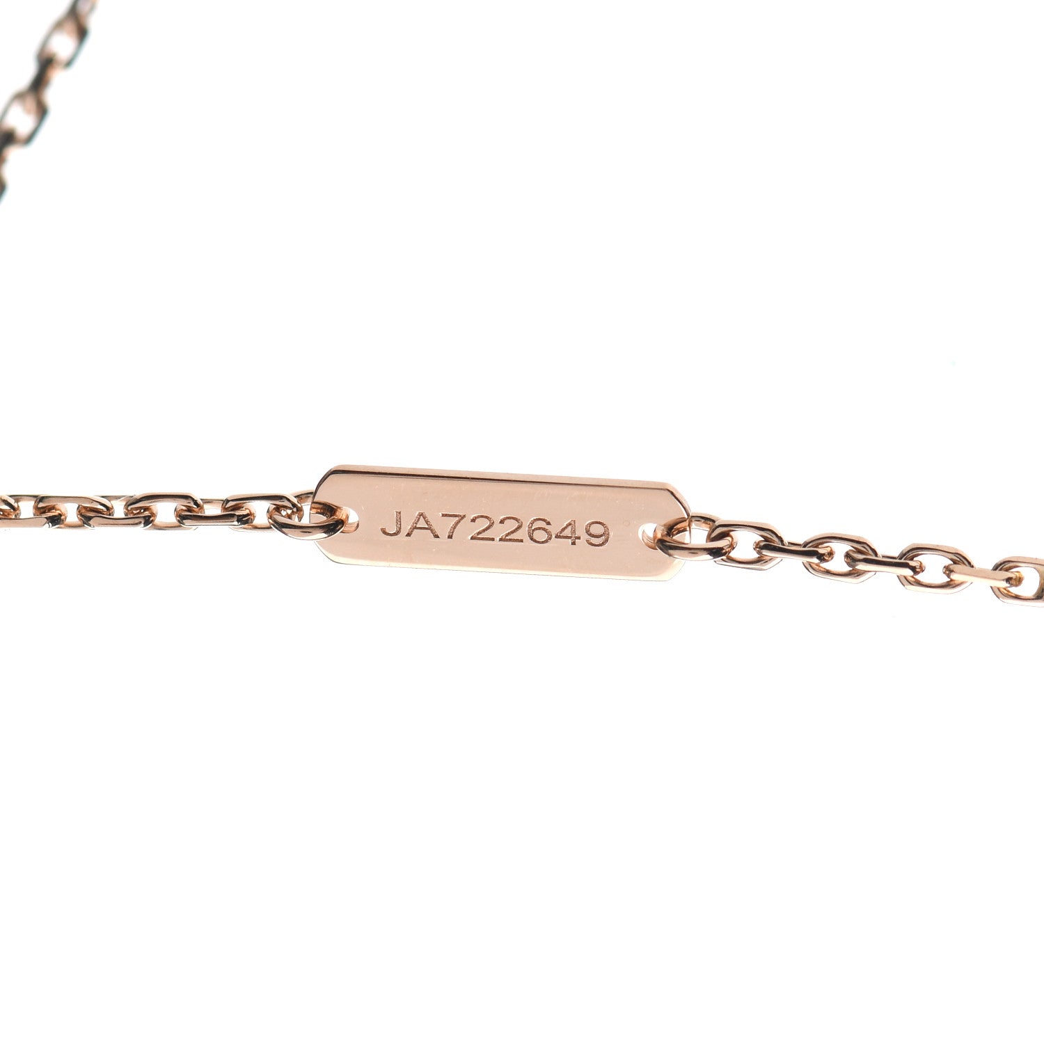 Van Cleef & Arpels 18K Rose Gold Gray Mother of Pearl Vintage Alhambra Pendant Necklace 5 of 7