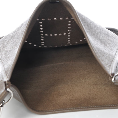 Hermes Taurillon Clemence Evelyne III GM Etoupe 5 of 9