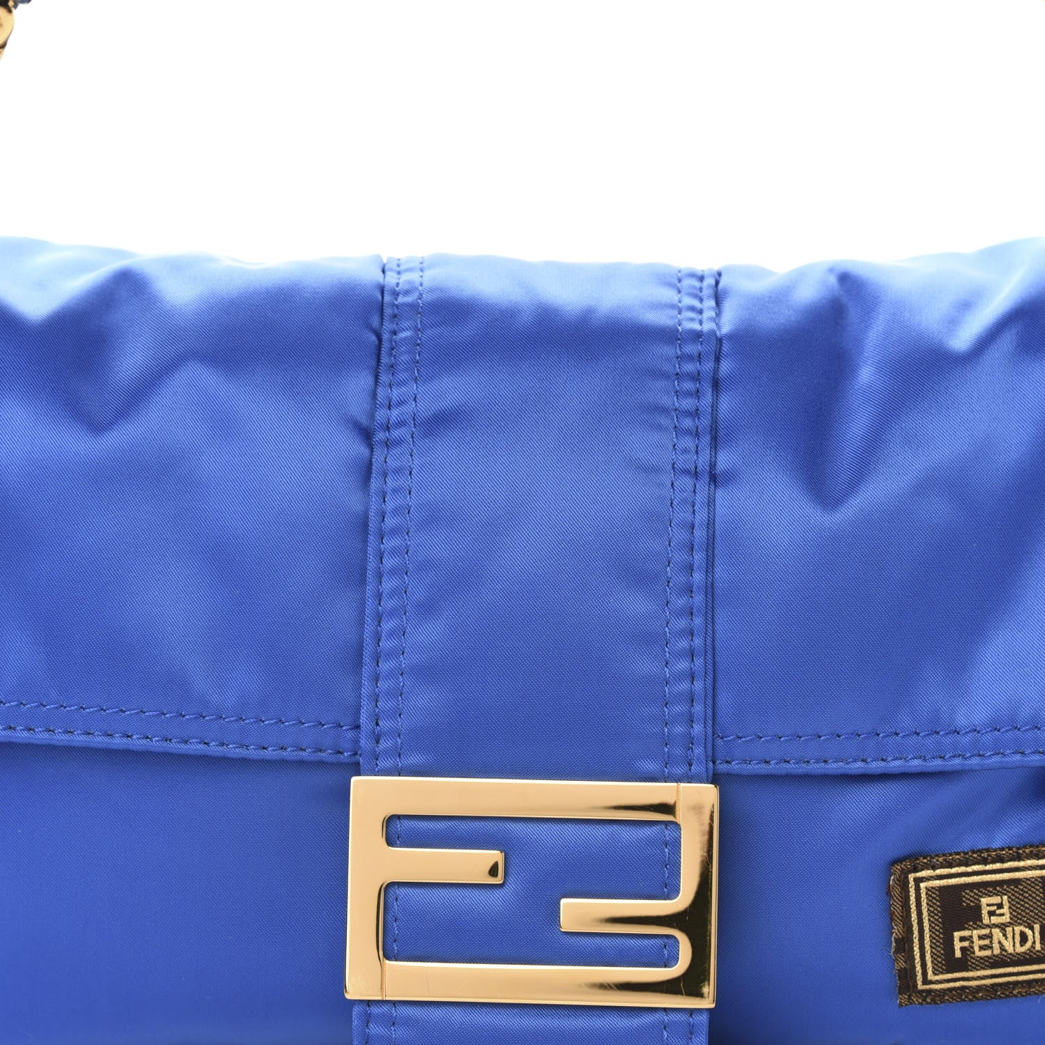 Fendi X PORTER Nylon Regular Belt Baguette Bag Blu 10 of 10