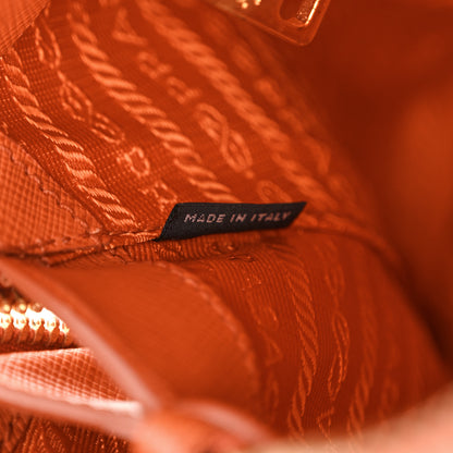 Prada Saffiano Lux Medium Promenade Tote Papaya 8 of 15