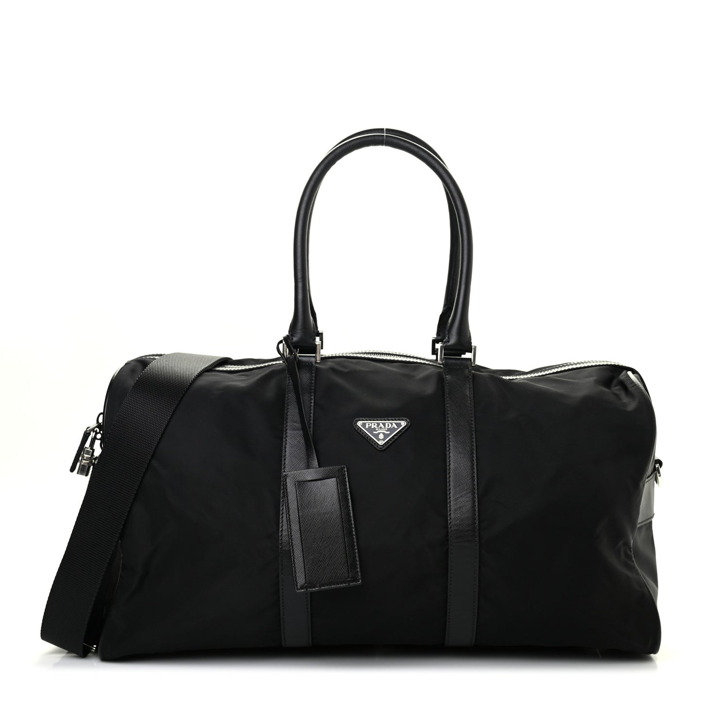 Tessuto Nylon Saffiano Duffle Black