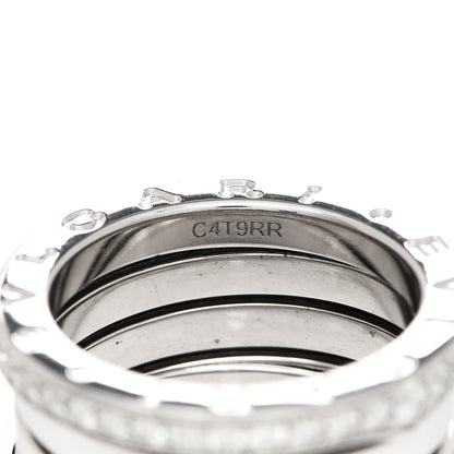 Bulgari 18K White Gold Diamond B.Zero1 Four-Band Pave Ring 52 6 6 of 6
