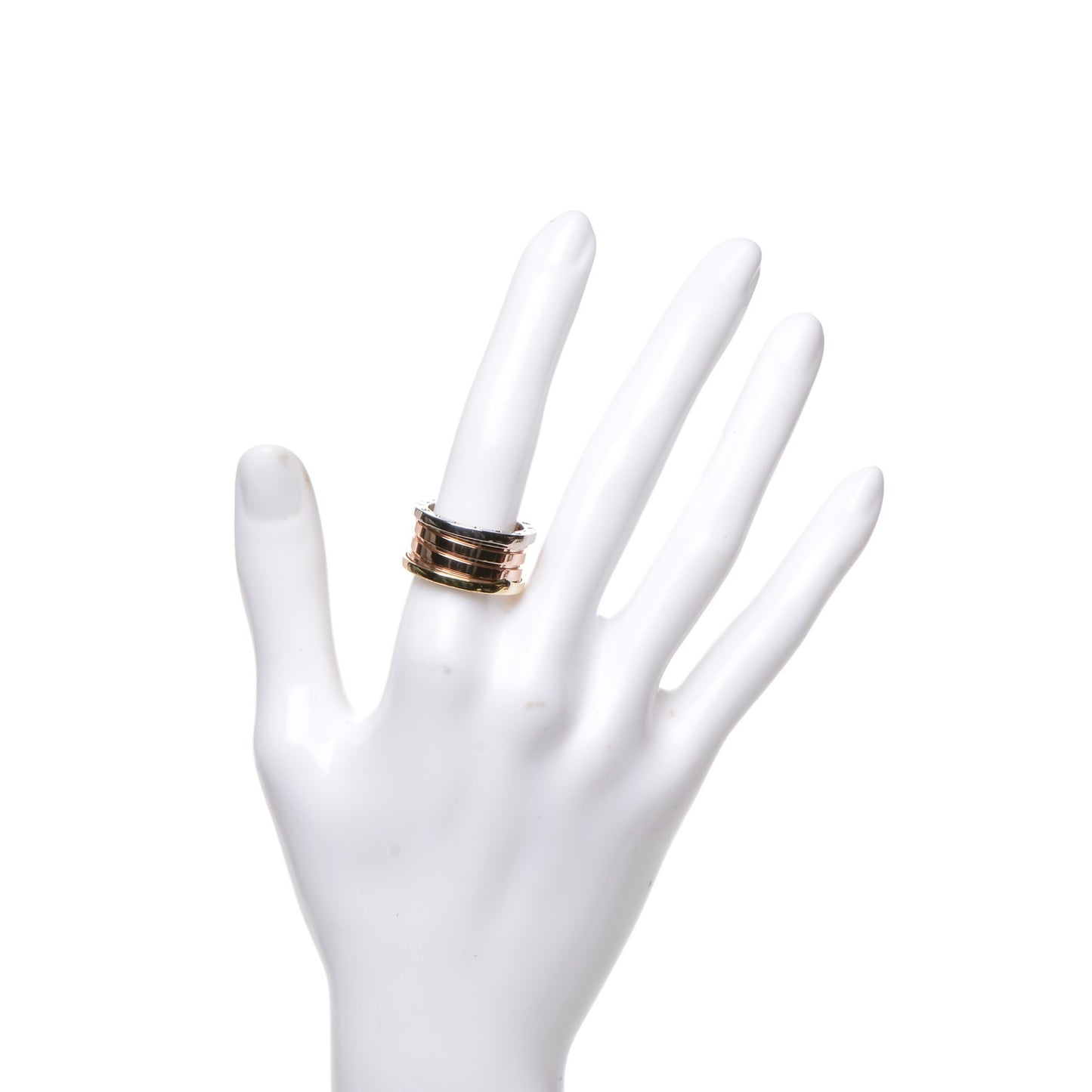 18K Rose White Yellow Gold B.Zero1 Four-Band Ring 55 7.25