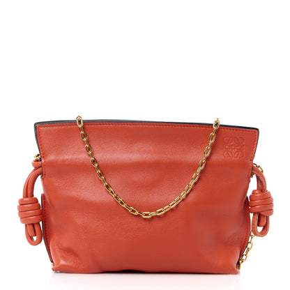 Loewe Calfskin Nano Flamenco Knot Clutch Orange 1 of 10