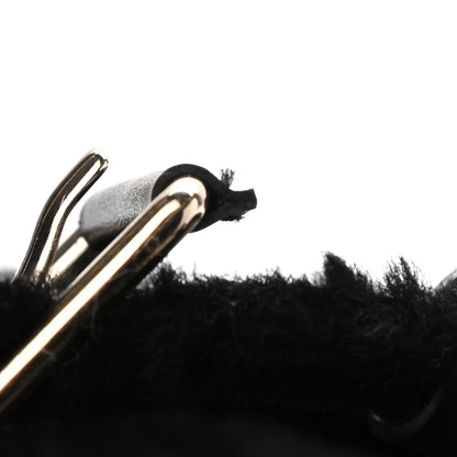 Valentino Garavani Shearling Rockstud Slide Sandals 38 Black 8 of 8