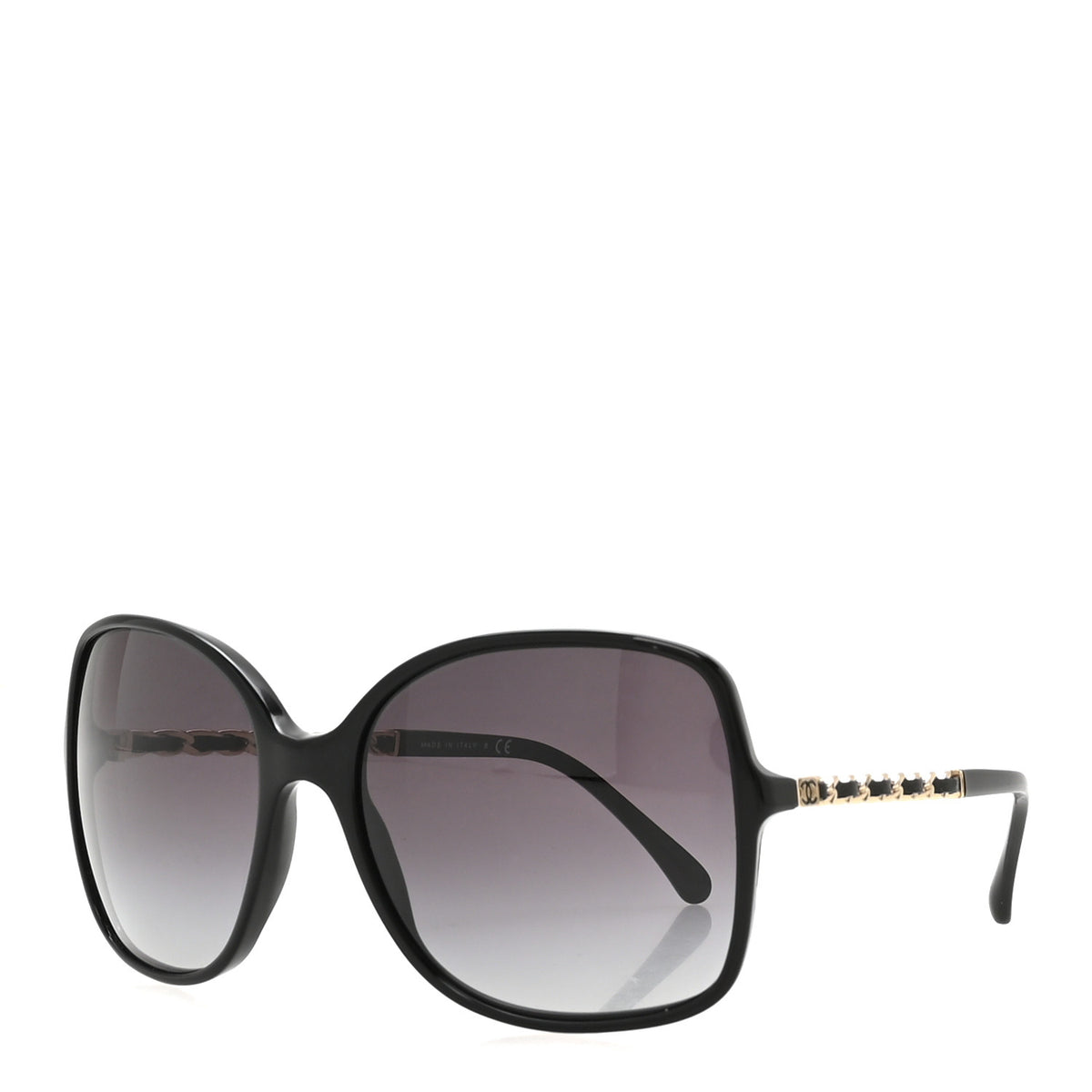 Chanel Lambskin Square Chain Sunglasses 5210-Q Black 1 of 8