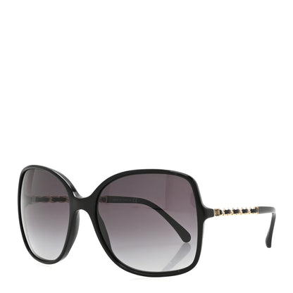 Chanel Lambskin Square Chain Sunglasses 5210-Q Black 1 of 8