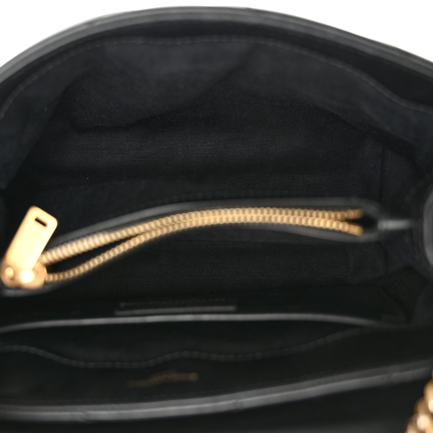 Calfskin Y Quilted Monogram Small Loulou Chain Satchel Black
