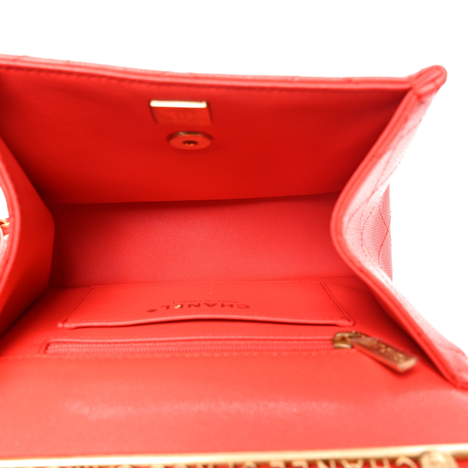 Chanel Caviar Quilted 31 Rue Cambon Mini Top Handle Flap Orange 5 of 11