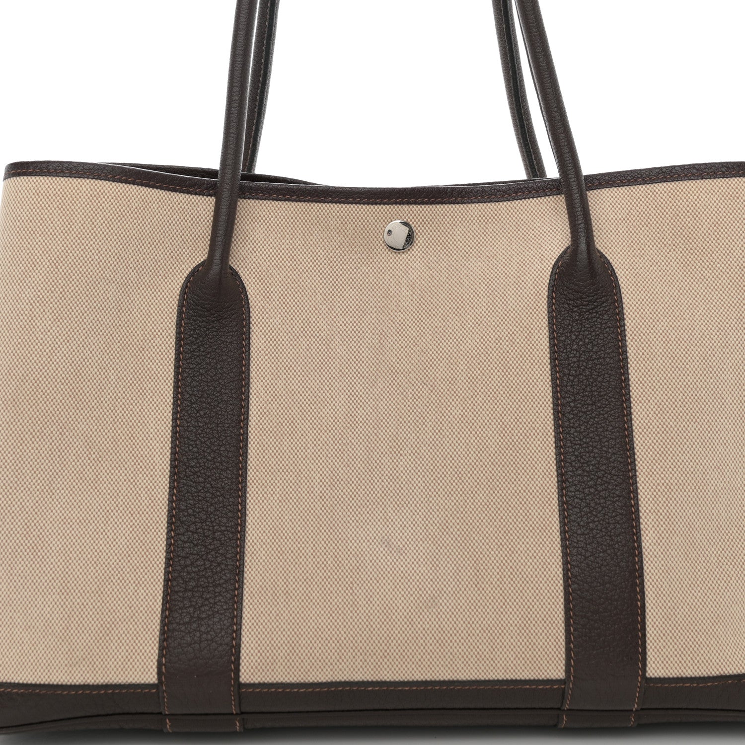 Hermes Toile Buffle Skipper Garden Party 36 MM Tote Marron Fonce 9 of 11
