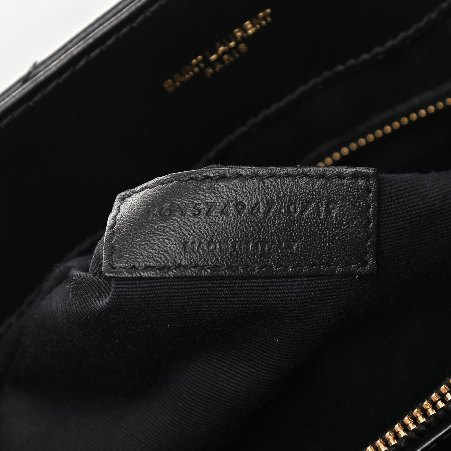 Calfskin Y Quilted Monogram Large Loulou Chain Satchel Black