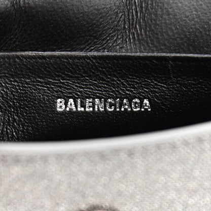 Balenciaga Glitter Fabric Hourglass Top Handle Bag Mini with Chain Grey 5 of 10