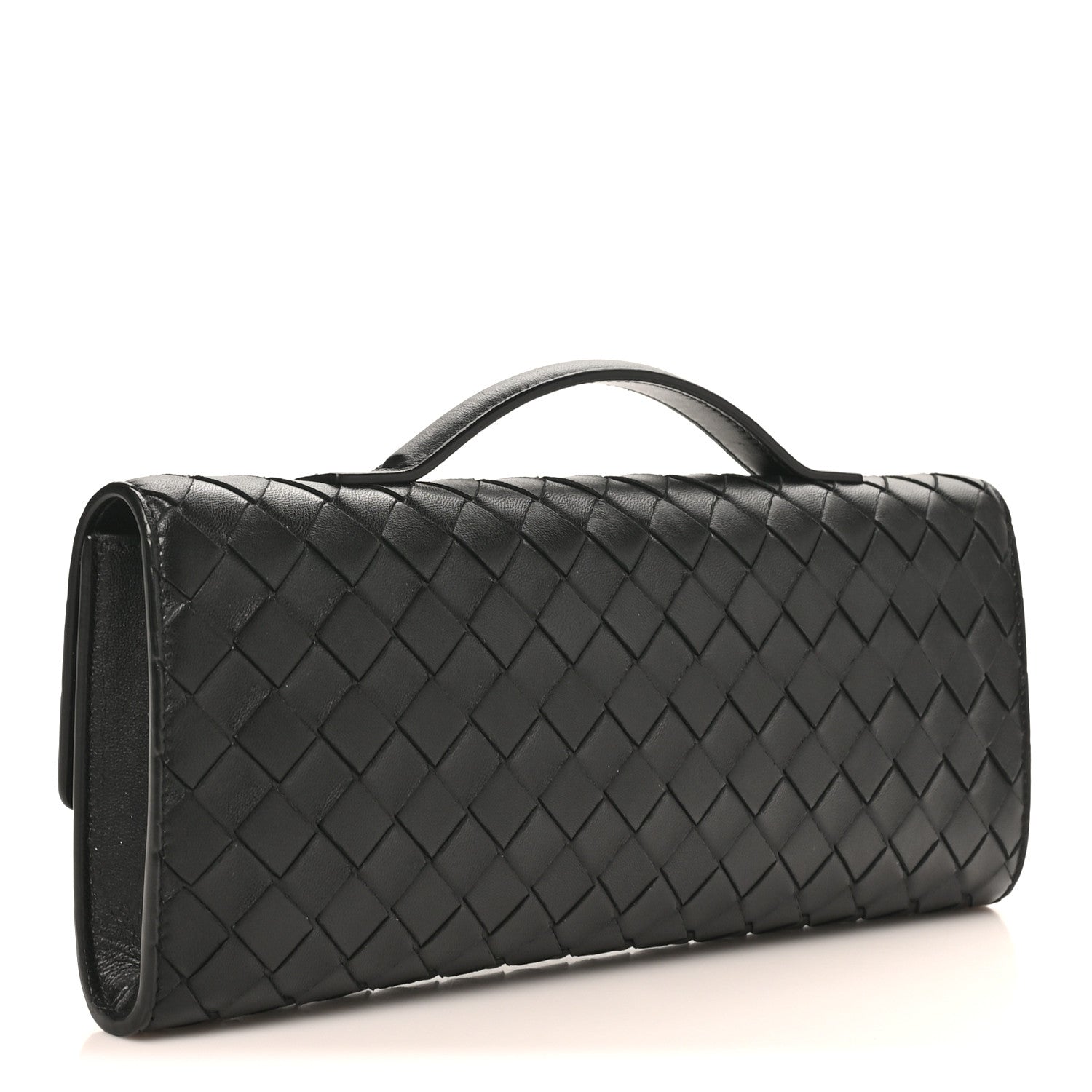 Bottega Veneta Nappa Intrecciato Long Andiamo Top Handle Clutch Black 3 of 7