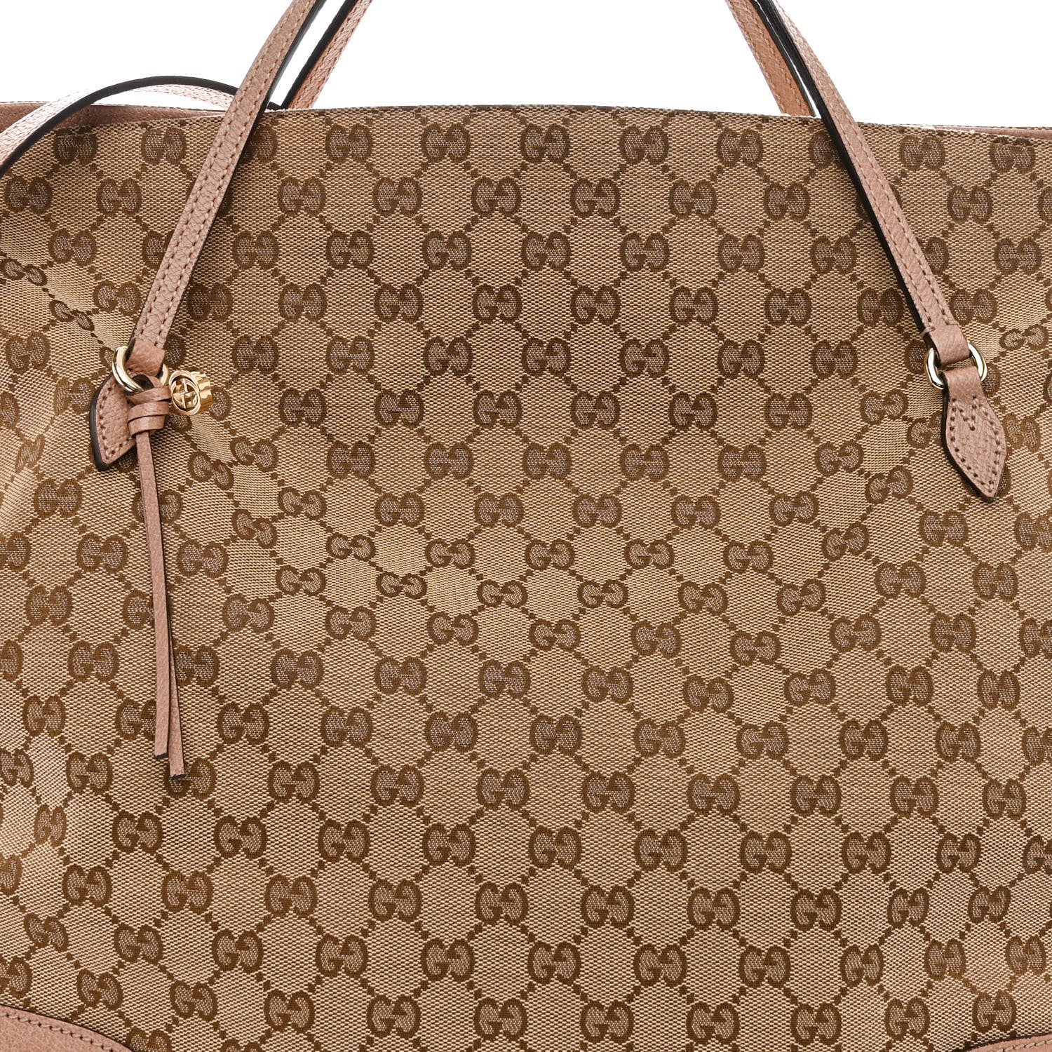 Gucci Monogram Large Bree Foldover Tote Beige Soft Pink 8 of 12