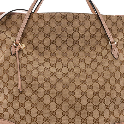 Gucci Monogram Large Bree Foldover Tote Beige Soft Pink 8 of 12