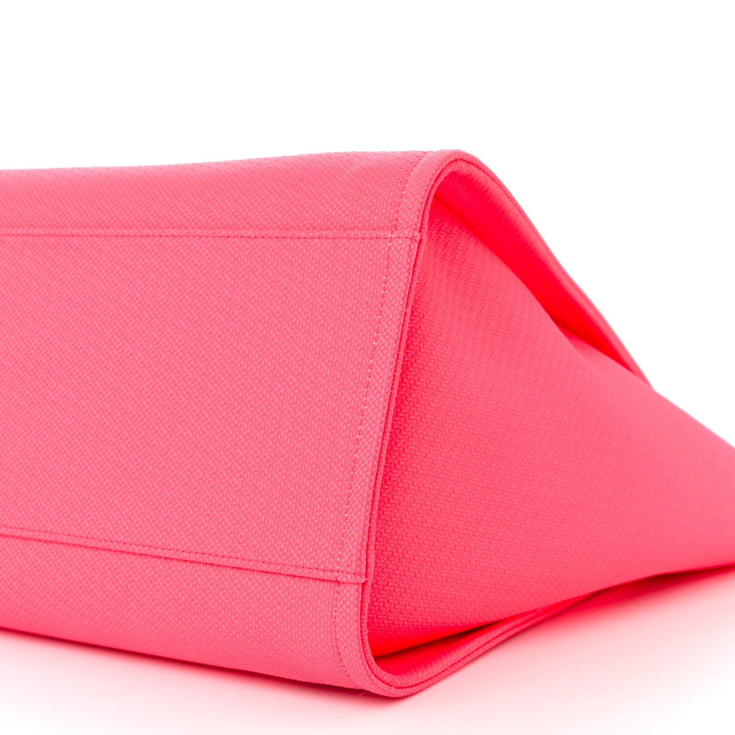 Mixed Fibers Calfskin Medium Deauville Tote Pink Orange