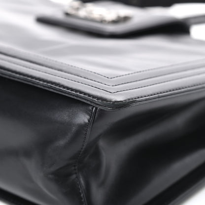 Chanel Glazed Calfskin Boy Tote Black 10 of 16