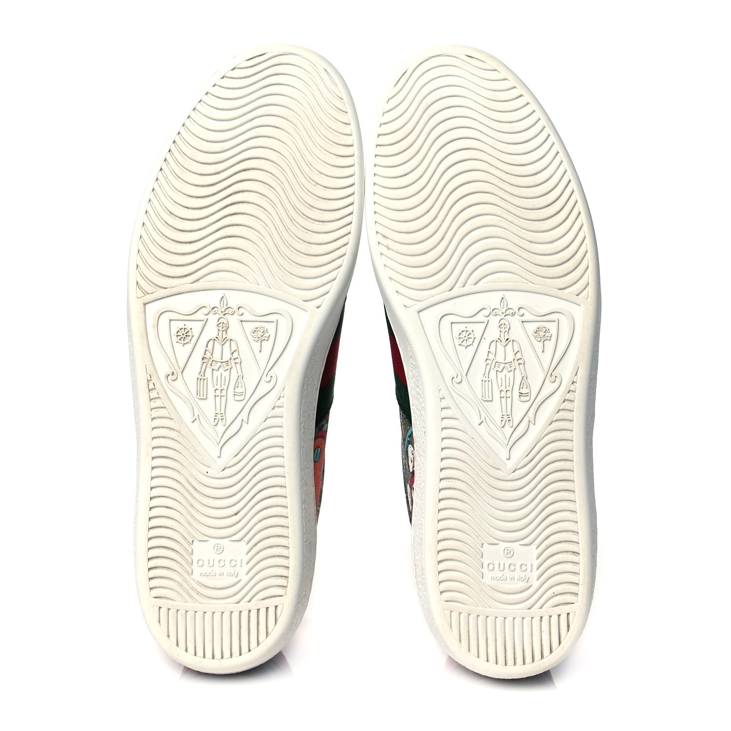 Gucci X DISNEY GG Supreme Monogram Web Donald Duck Ace Sneakers 8 Beige New Acero Orange 6 of 9