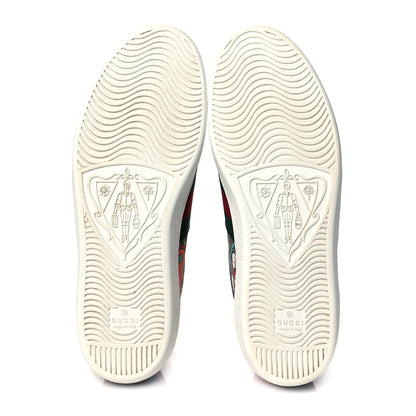 Gucci X DISNEY GG Supreme Monogram Web Donald Duck Ace Sneakers 8 Beige New Acero Orange 6 of 9