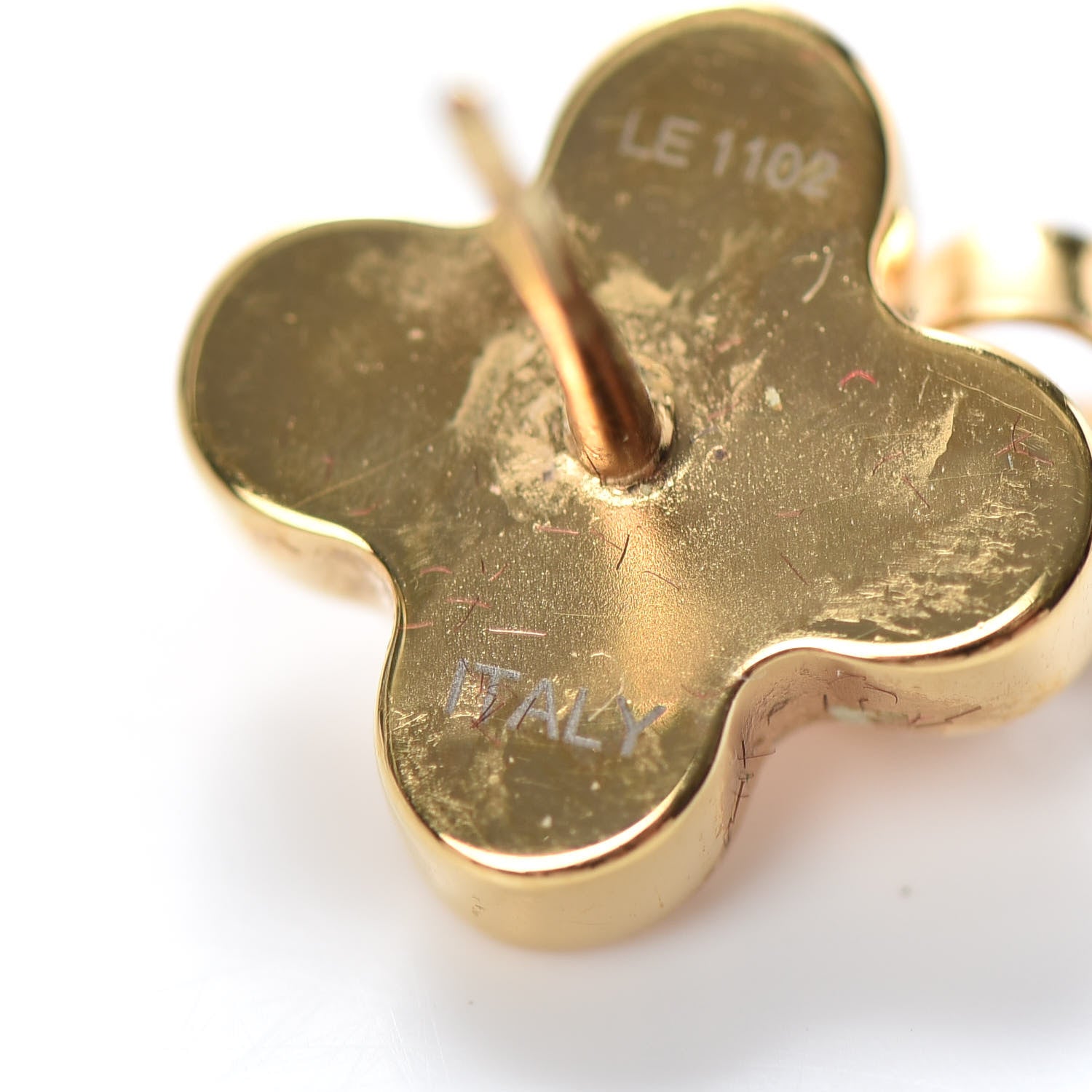 Louis Vuitton Swarovski Crystal Love Letter Timeless Ear Stud Earrings 4 of 5
