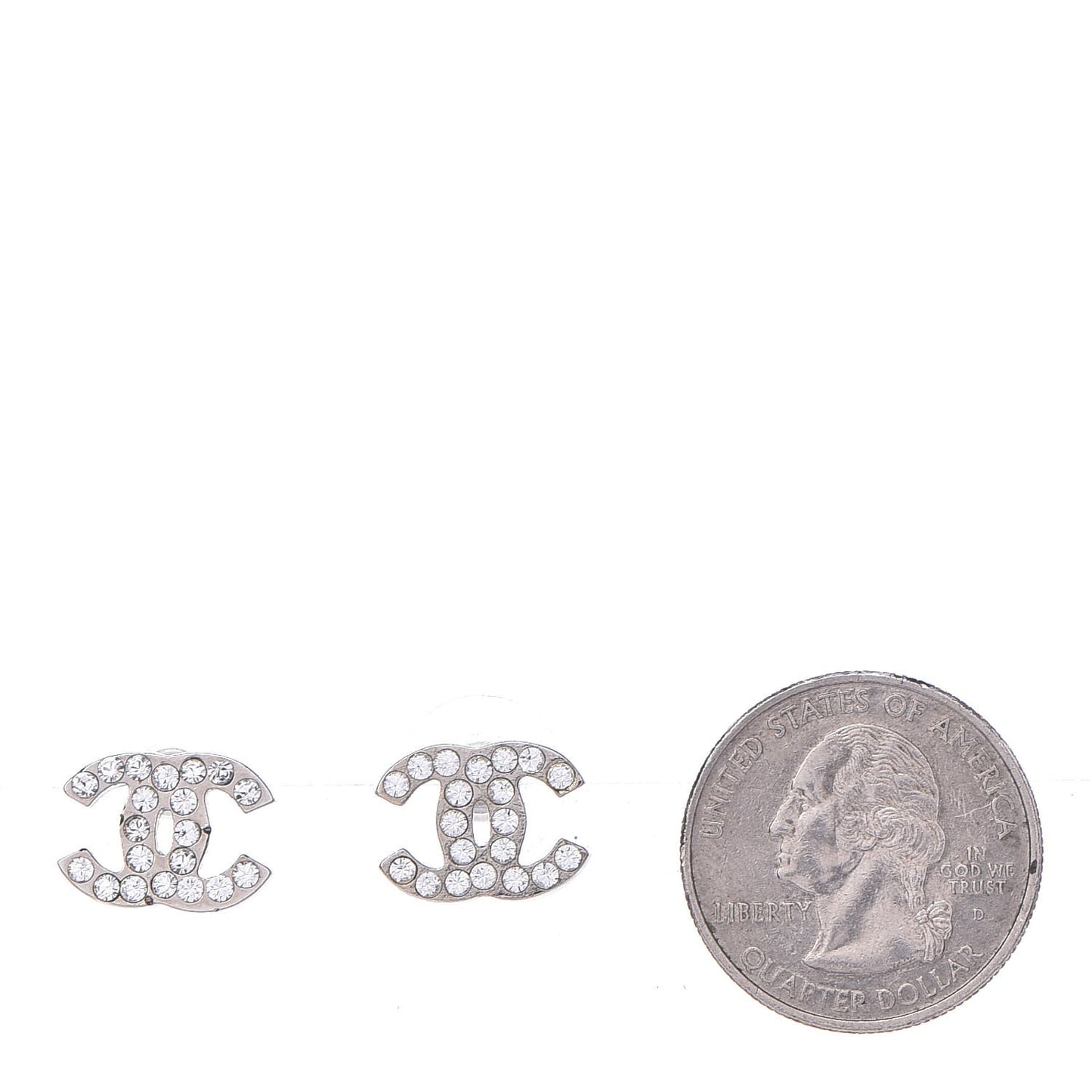 Crystal Mini Timeless CC Earrings Silver