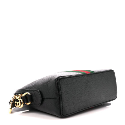 Gucci Calfskin GG Web Small Ophidia Dome Shoulder Bag Black 4 of 12