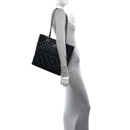 Chanel Calfskin Quilted In The Business North South Tote Black 2 of 10