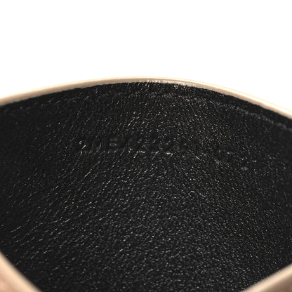 Saint Laurent Grain De Poudre Matelasse Chevron Monogram Credit Card Case Sea Salt 7 of 9