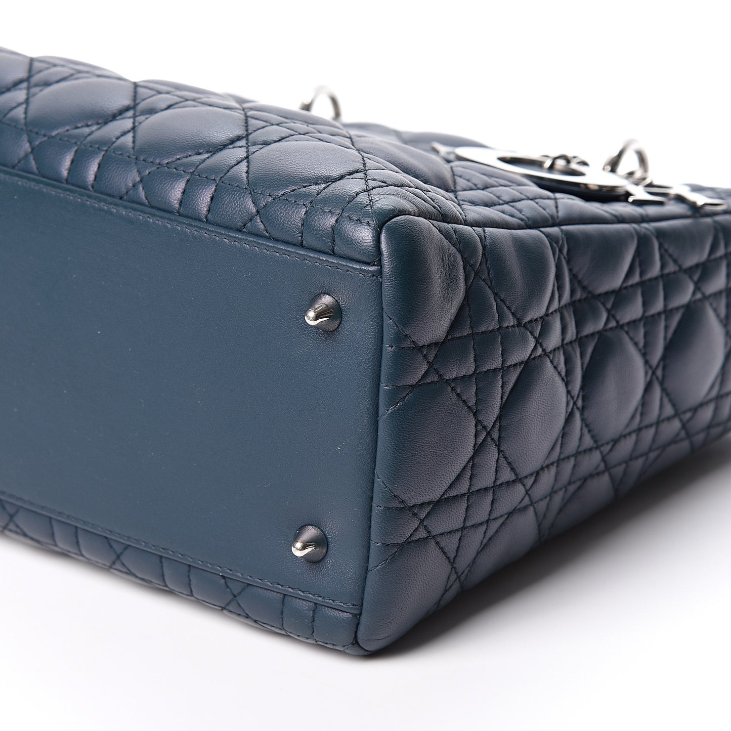 Lambskin Cannage Medium Lady Dior Navy