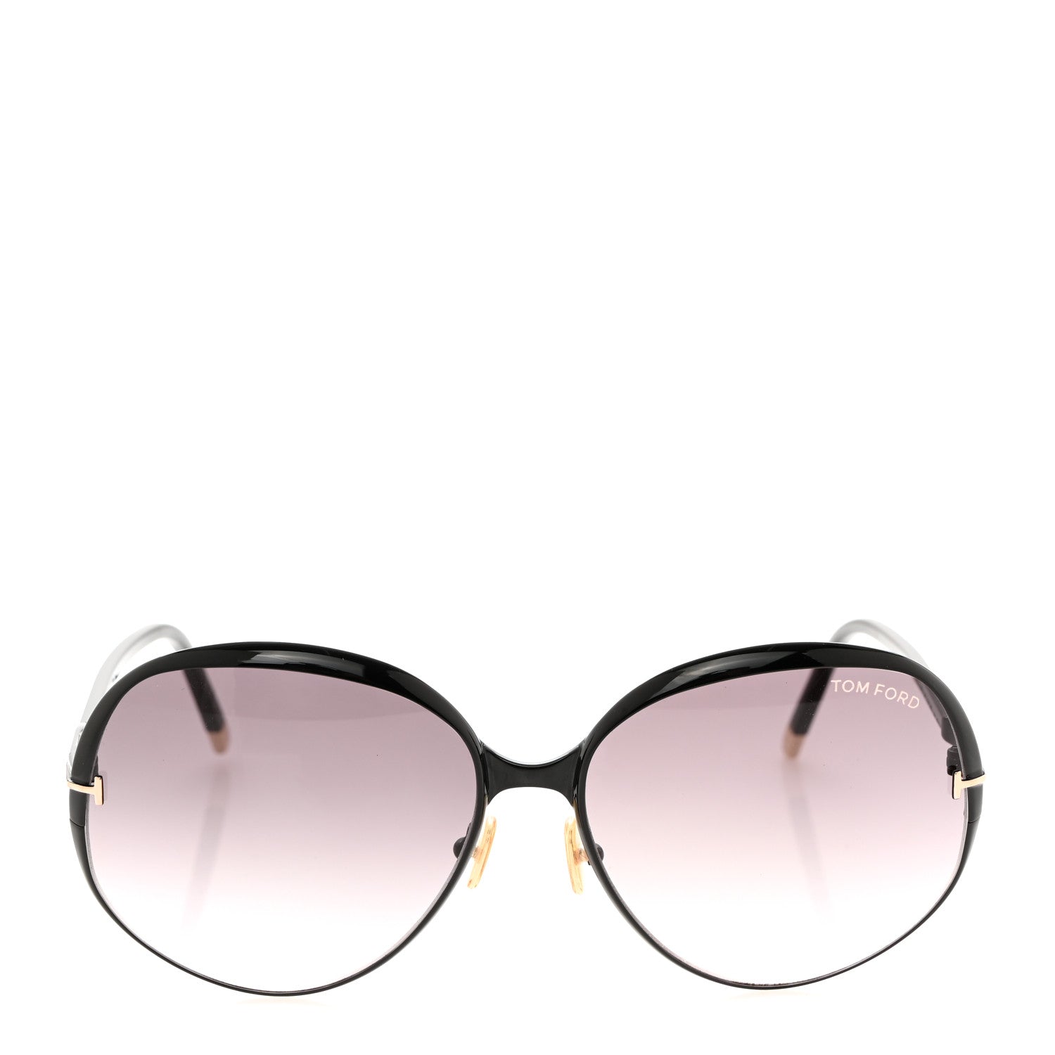 Tom Ford Yvette Round Metal Sunglasses TF913 Black 2 of 8