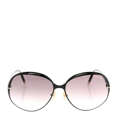 Tom Ford Yvette Round Metal Sunglasses TF913 Black 2 of 8