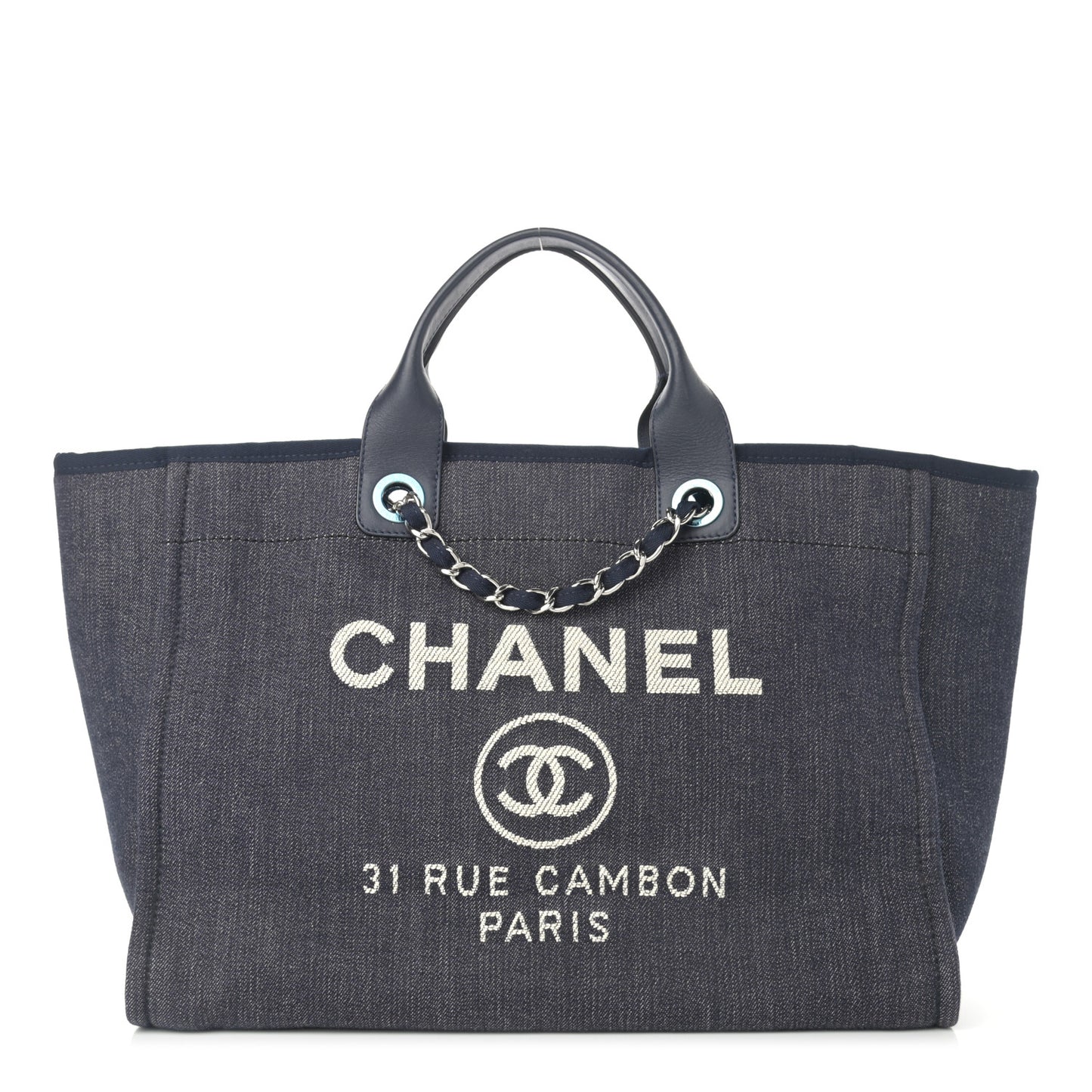 Denim Medium Deauville Tote Dark Blue