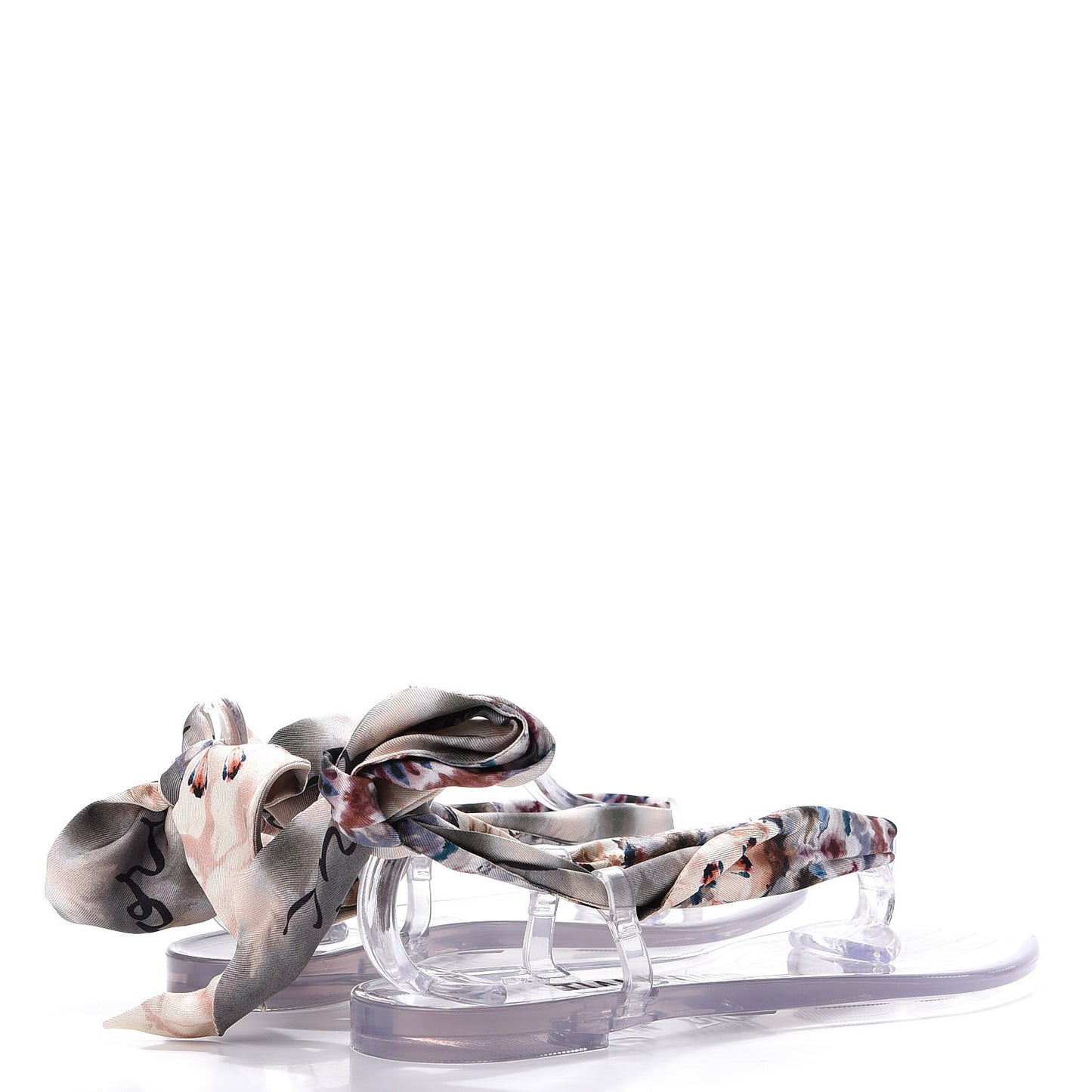 PVC Silk KaleiDiorscopic Mitzah Scarf Thong Sandals 39 Multicolor
